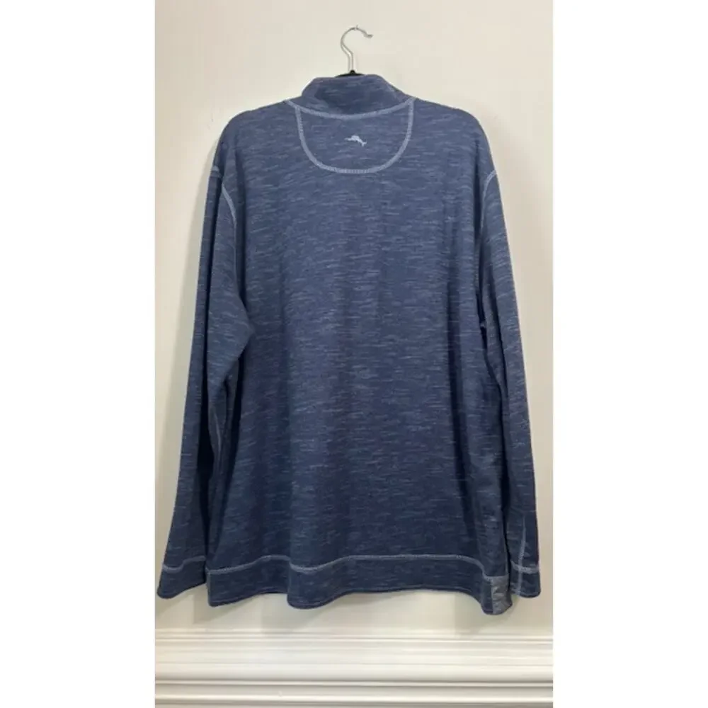 Tommy Bahama Pullover Sweater Reversible Men's XXL Knit 1/4 Zip Mock Neck NEW
